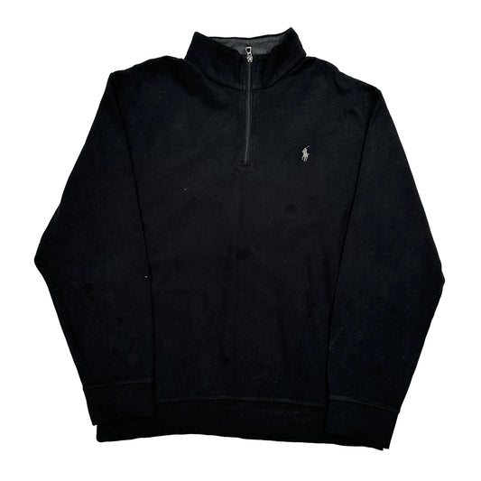 Polo By Ralph Lauren 1/4 Zip - 2XL Black Cotton