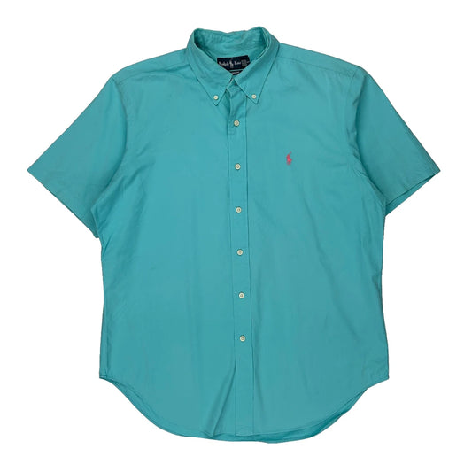 Ralph Lauren Short Sleeve Shirt - Large Blue Cotton