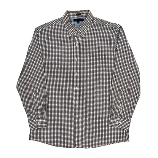 Vintage Tommy Hilfiger Checked Shirt - XL Brown Cotton