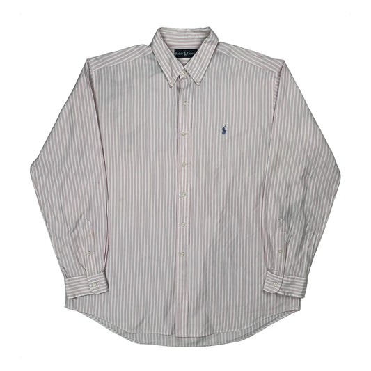 Ralph Lauren Striped Shirt - XL Pink Cotton