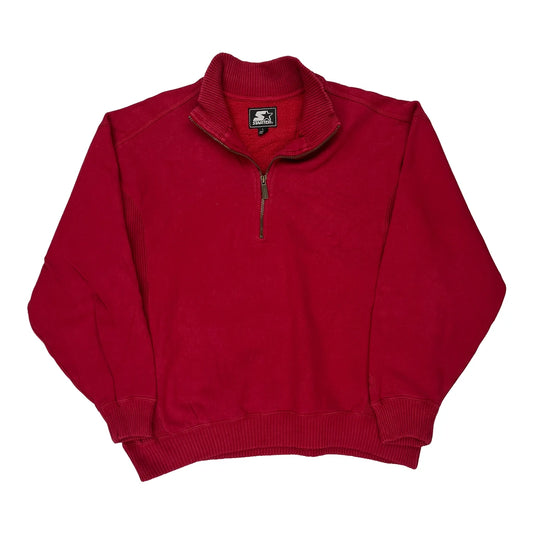Starter 1/4 Zip - Large Red Cotton