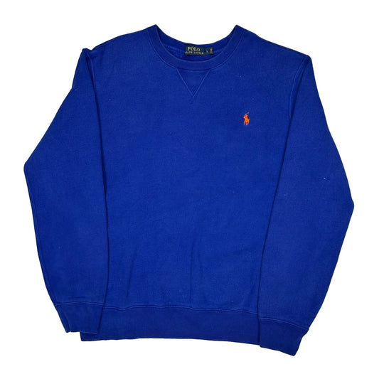Polo By Ralph Lauren Sweatshirt - Large Blue Cotton Blend