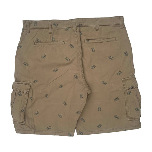 Old Navy Graphic Cargo Shorts - 36W 10L Khaki Cotton