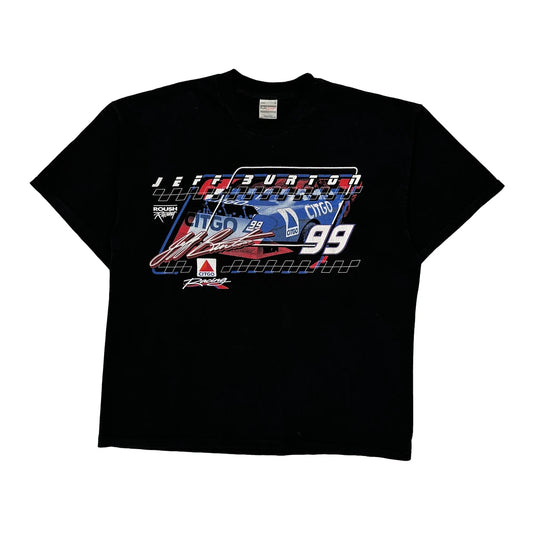 Roush Racing Checkered Flag Nascar T-Shirt - XL Black Cotton