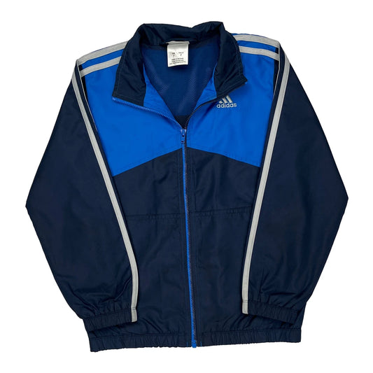 Age 7 Adidas Track Jacket - Small Blue Polyester