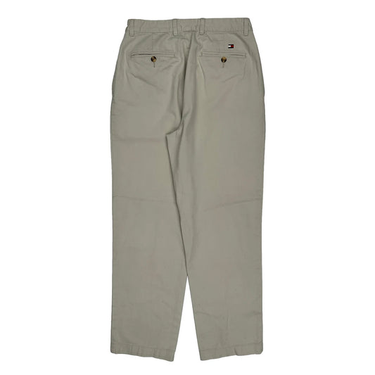 Tommy Hilfiger Pleated Chinos - 30W 32L Beige Cotton