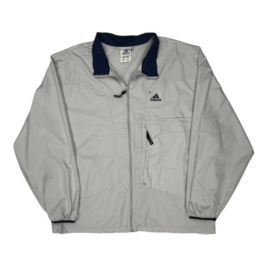 Adidas Windbreaker - XL Grey Polyester