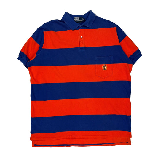 Polo By Ralph Lauren Striped Polo Shirt - XL Blue Cotton