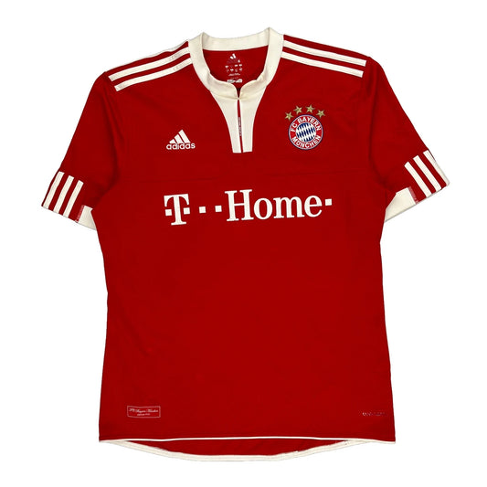 Bayern München 2009/10 Home Adidas Football Football Shirt - Small Red Polyester