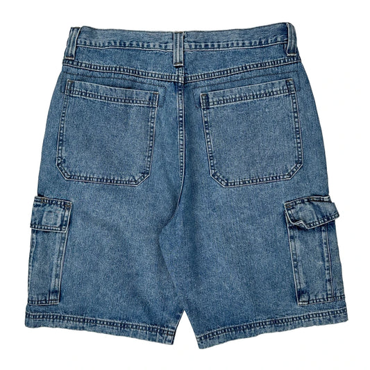 Wrangler Cargo Shorts - 33W 9L Blue Cotton