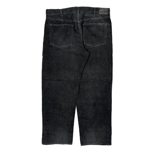 Vintage Calvin Klein Jeans Cord Trousers - 37″ Waist Black Corduroy