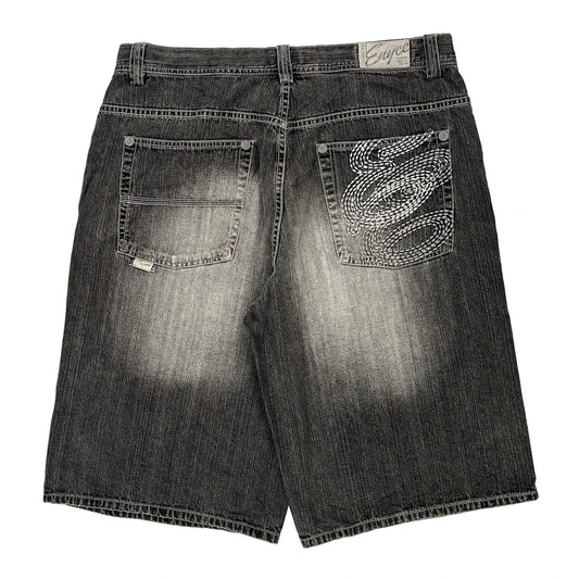 Enyce Denim Shorts - 38W 13L Grey Cotton