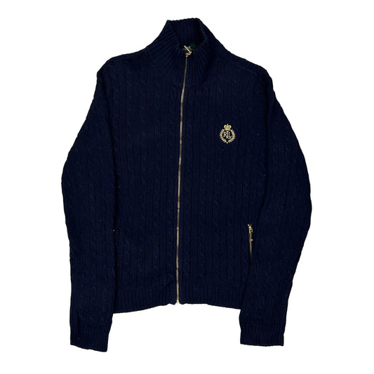 Ralph Lauren Zip Up - Medium Navy Cotton