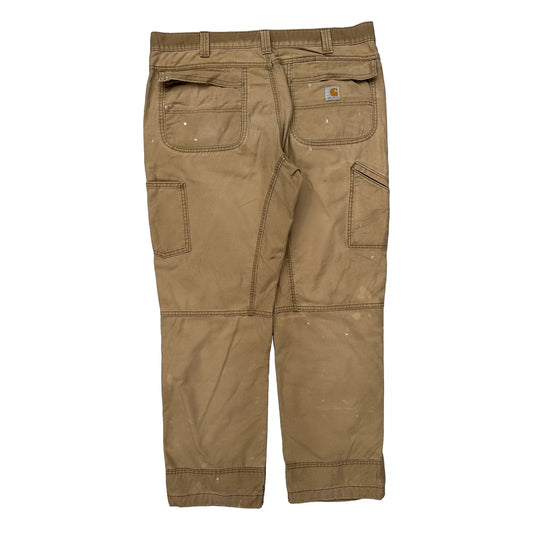 Carhartt Carpenter Trousers - 38W 32L Brown Cotton Blend