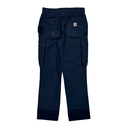 Carhartt Cargo Trousers - 29W UK 10 Navy Cotton Blend