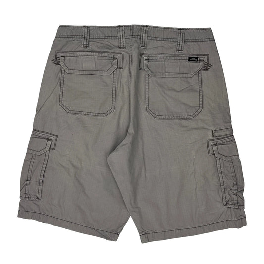 Lee Cargo Shorts - 34W 11L Grey Cotton