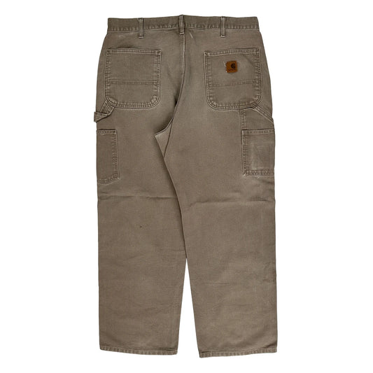 Carhartt B11 Mus Carpenter Trousers - 35W 32L Khaki Cotton