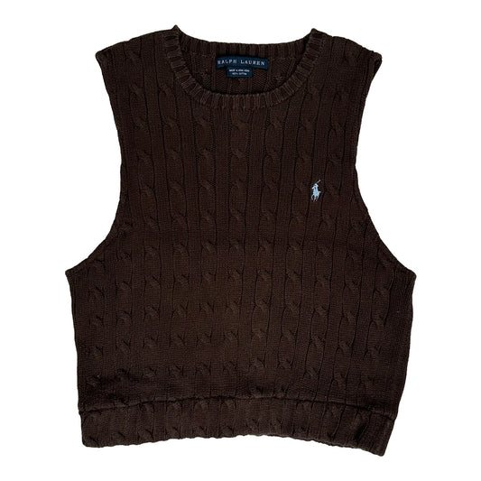 Age 5-6 Ralph Lauren Sweater Vest - No Size Brown Cotton