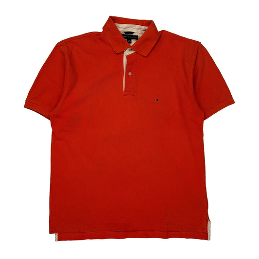 Tommy Hilfiger Polo Shirt - Large Red Cotton