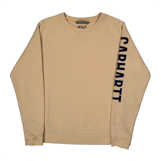 Vintage Carhartt Sweatshirt - XL Beige Cotton