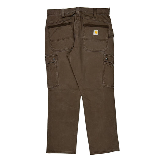 Carhartt Cargo Trousers - 34W 30L Brown Cotton