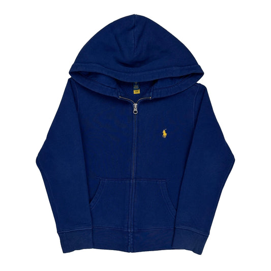 Vintage Age 8 Polo By Ralph Lauren Hoodie - Small Blue Cotton