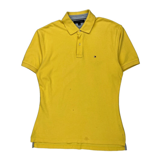 Tommy Hilfiger Polo Shirt - Large Yellow Cotton