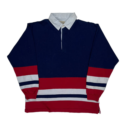 Northwest Territory Striped Rugby Shirt - Large Navy Cotton