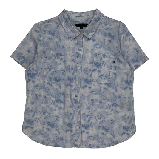 Tommy Hilfiger Tie-Dye Short Sleeve Shirt - XL Blue Cotton