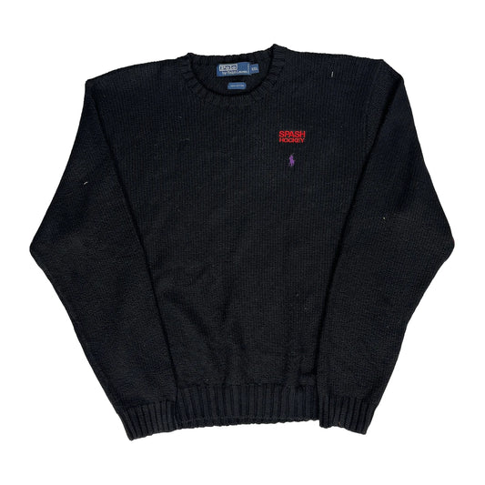 Spash Hockey Polo By Ralph Lauren Jumper - 2XL Black Cotton