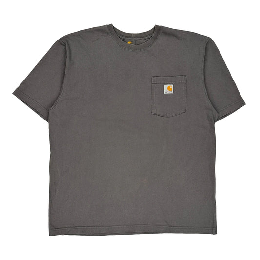 Carhartt T-Shirt - Large Grey Cotton