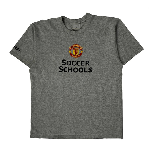Vintage Manchester United Nike Football T-Shirt - Medium Grey Cotton