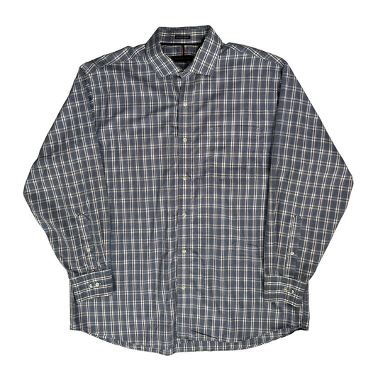Tommy Hilfiger Checked Shirt - XL Blue Cotton