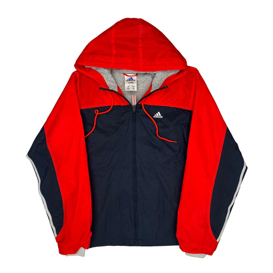 Adidas Windbreaker - Large Navy Polyester