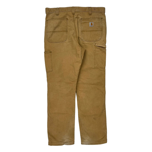 Carhartt Double Knee Carpenter Trousers - 37W 32L Brown Cotton