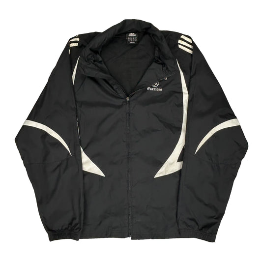 Warriors Adidas Striped Track Jacket - Medium Black Polyester