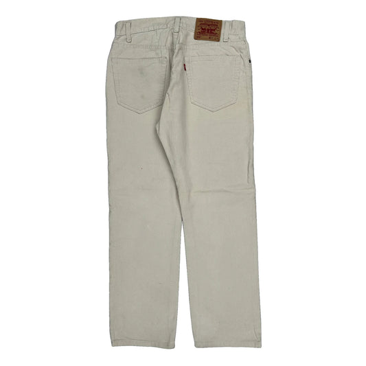 505 Levis Cord Trousers - 34″ Waist Cream Cotton Blend