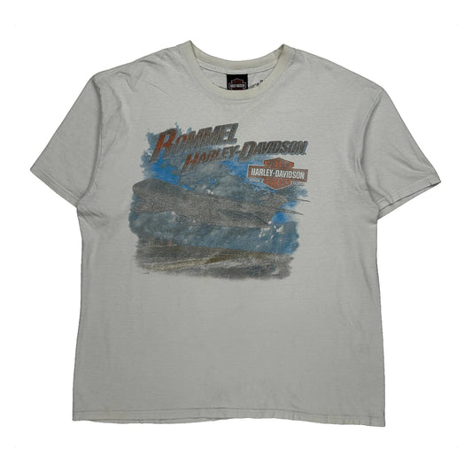 Vintage Rommel Harley-Davidson Harley Davidson Graphic T-Shirt - XL White Cotton