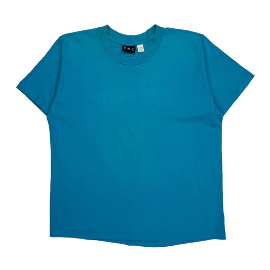 Blank Bhc Single Stitch T-Shirt - Medium Blue Cotton