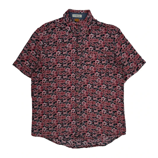 Unbranded Floral Hawaiian Shirt - Medium Pink Linen