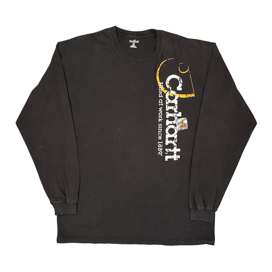 Carhartt Tall Long Sleeve T-Shirt - XL Black Cotton