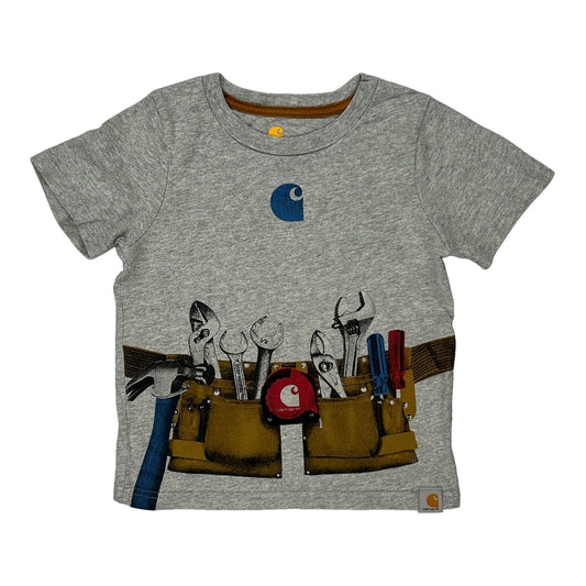 Age 4 Carhartt Graphic T-Shirt - Small Grey Cotton