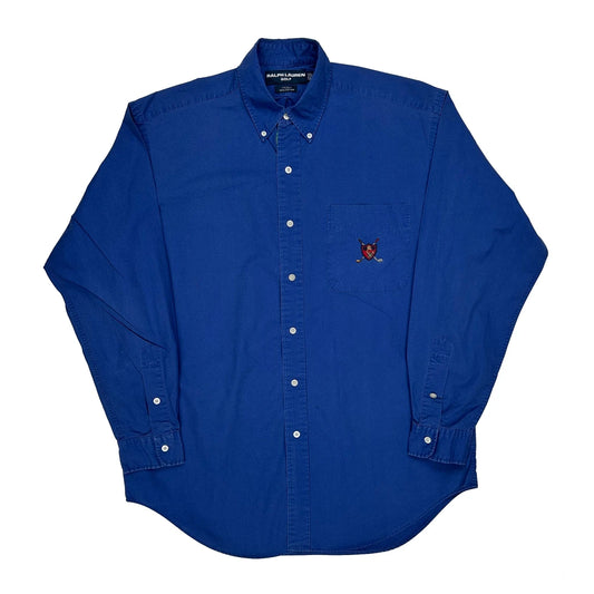 Golf Ralph Lauren Polo Golf Crest Shirt - Medium Blue Cotton