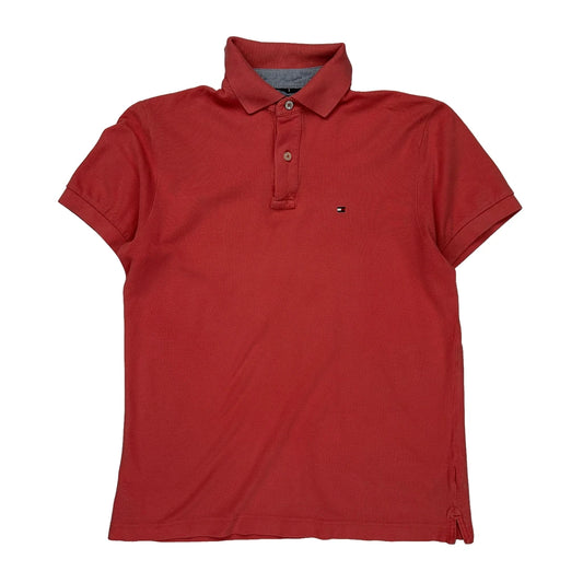 Tommy Hilfiger Polo Shirt - Medium Red Cotton