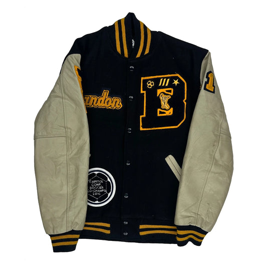 Made In USA 90S Wildcats Neff 00'S College Patches Varsity Jacket - Medium Black Wool Blend