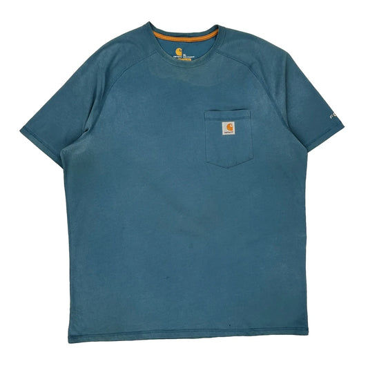 Carhartt T-Shirt - XL Blue Cotton