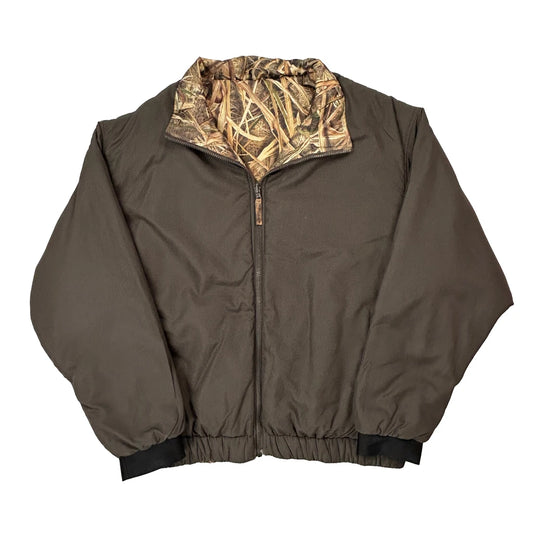 Unbranded Camo Bomber Jacket - XL Brown Polyester