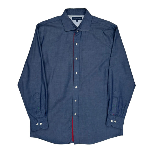 Tommy Hilfiger Shirt - Large Blue Cotton