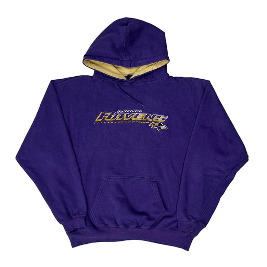 Baltimore Ravens Logo Athletics Nfl Hoodie - XL Purple Cotton