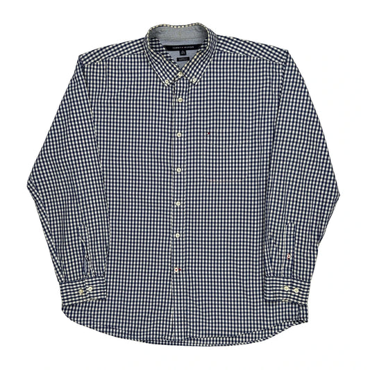 Tommy Hilfiger Checked Shirt - XL Blue Cotton